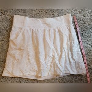 Charlotte Russe White Floral Mini Skirt